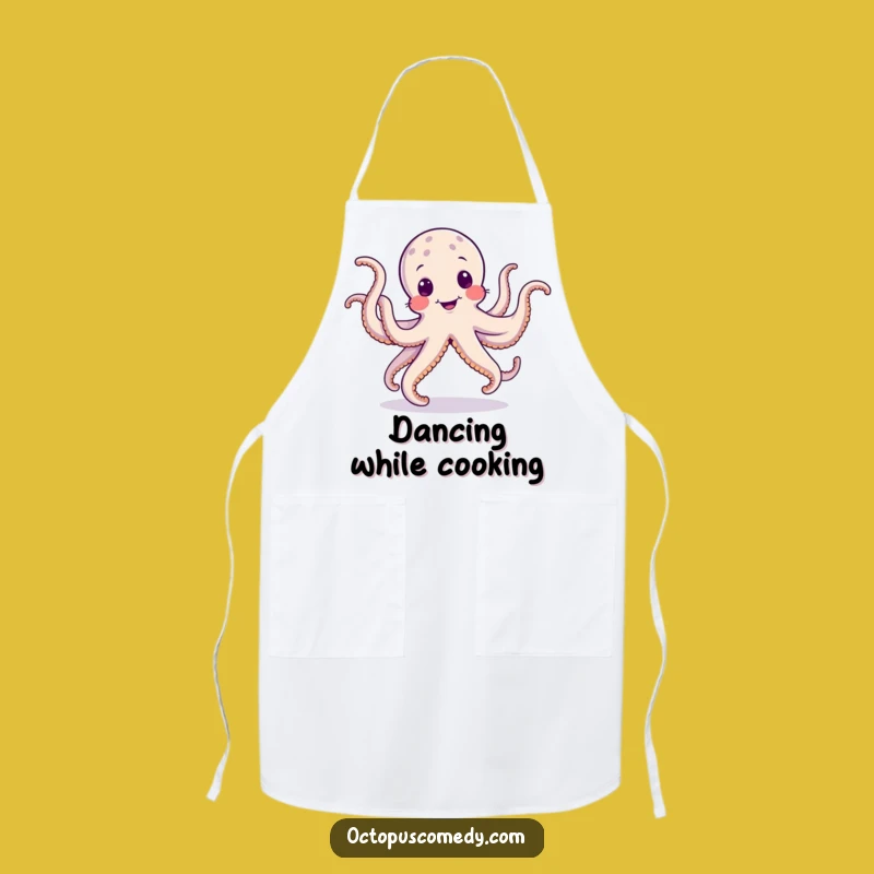 Funny Dancing Octopus Apron: Kitchen Jig Humor, Silly Tentacle Gift