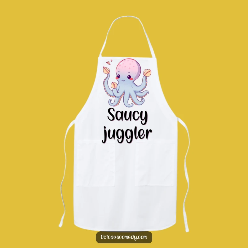 Funny Juggling Octopus Seashell Apron - Cook with Flair