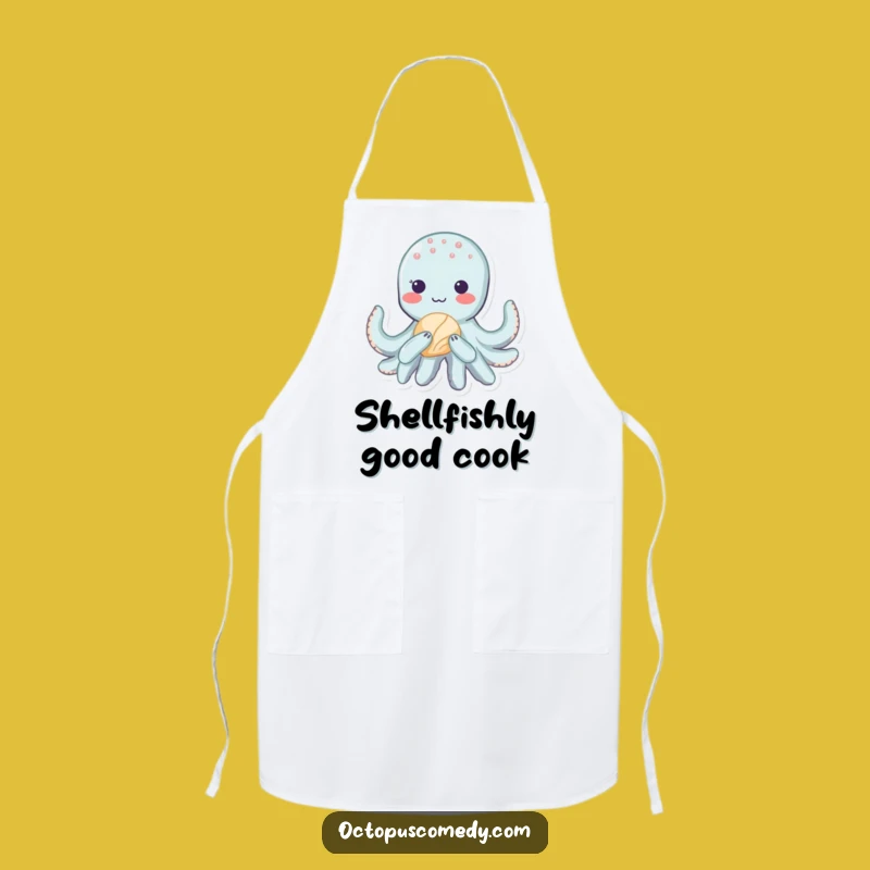 Funny Kawaii Octopus Apron: Shy Baker's Seashell Helper
