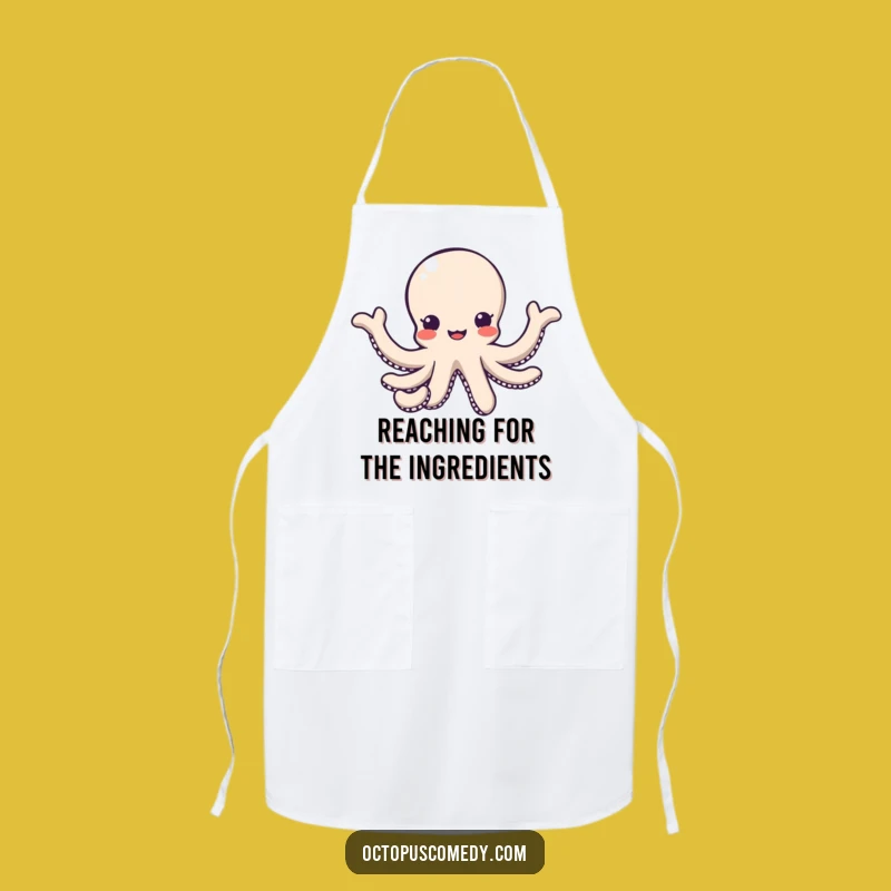 Funny Kawaii Octopus Kitchen Apron, Friendly Host Gift