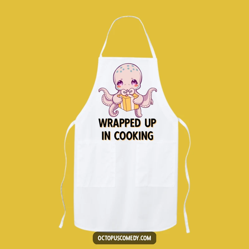 Funny Octopus Apron: Kitchen Gift Unwrapping Chef Wear - Unique Gift
