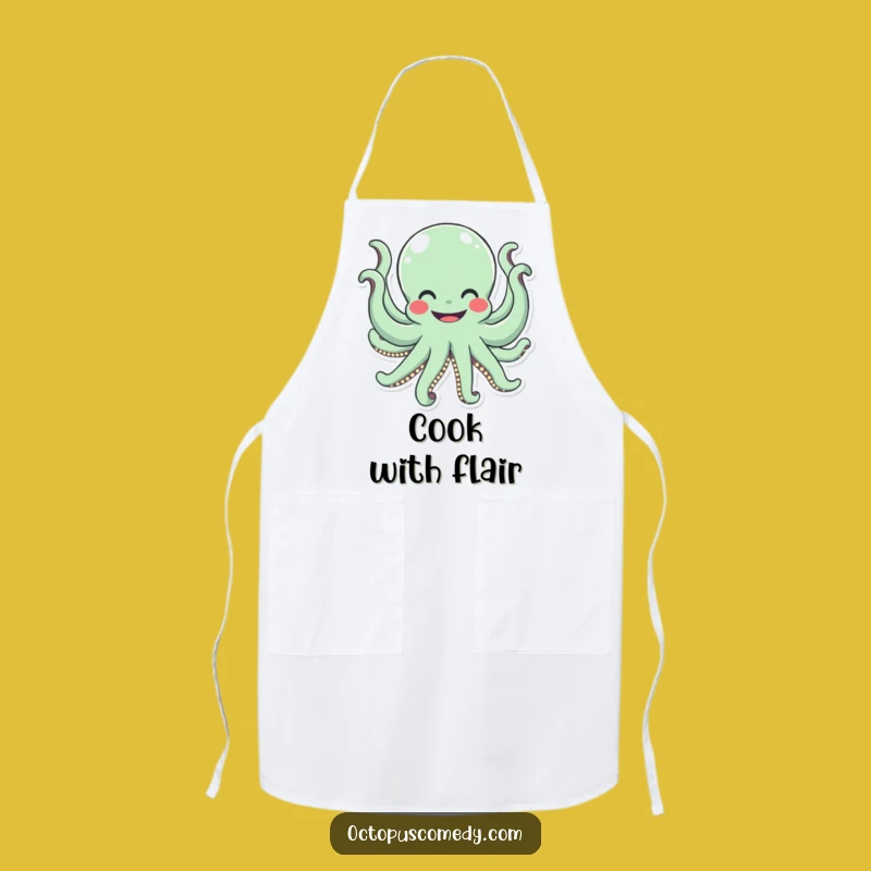 Funny Octopus Hug Apron: Comical Kitchen Wear for Ocean Lovers Gift