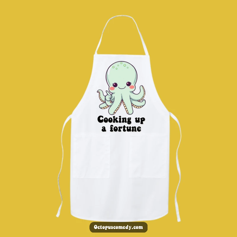 Funny Octopus Pearl Apron - Cook Up Some Treasure!