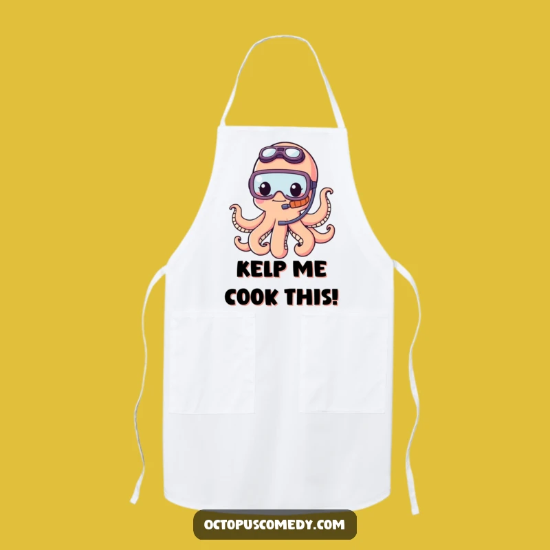 Funny Octopus Snorkel Apron: Culinary Adventure for the Kitchen
