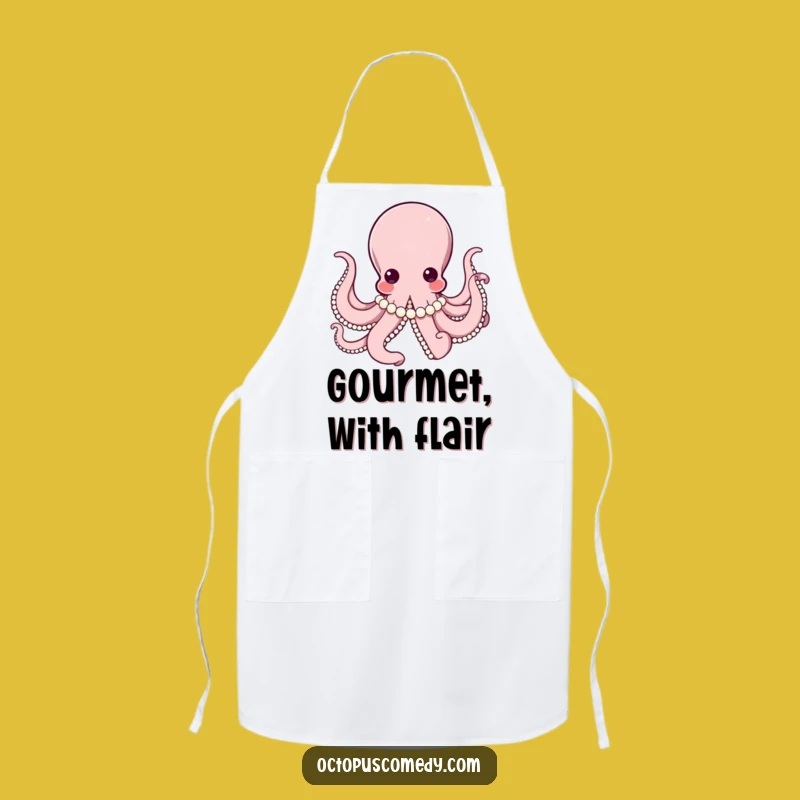 Elegant Octopus Pearl Apron: Sophisticated Kitchen Style