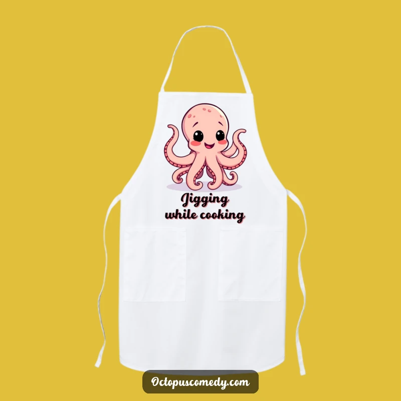 Funny Octopus Jig Apron: Chef's Happy Dancer Kitchen Wear, Perfect Funny Gift
