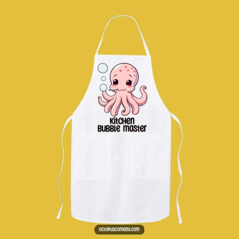 Funny Octopus Bubbles Apron: Comical Kitchen Fun