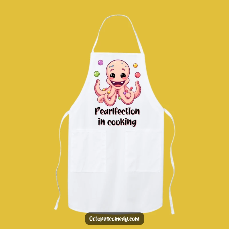 Grinning Octopus Apron: Funny Kitchen Wear for Masterful Cooks