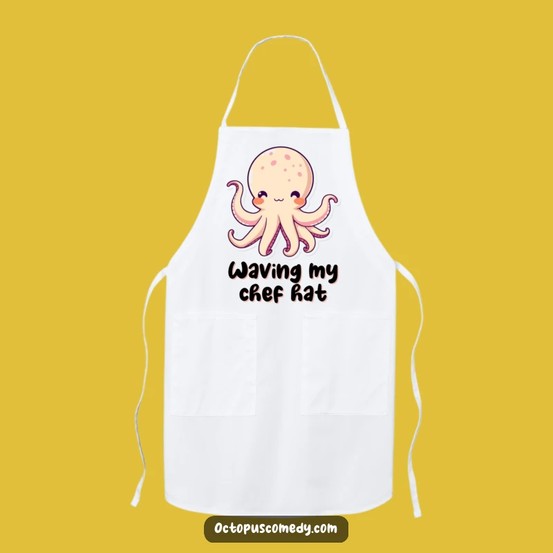 Funny Kawaii Octopus Apron: Kitchen Fun with Waving Tentacle Charm
