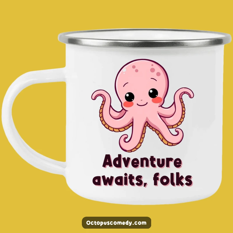 Funny Octopus Wiggle Camping Mug: Adventure-Ready with Determinedly Humorous Style