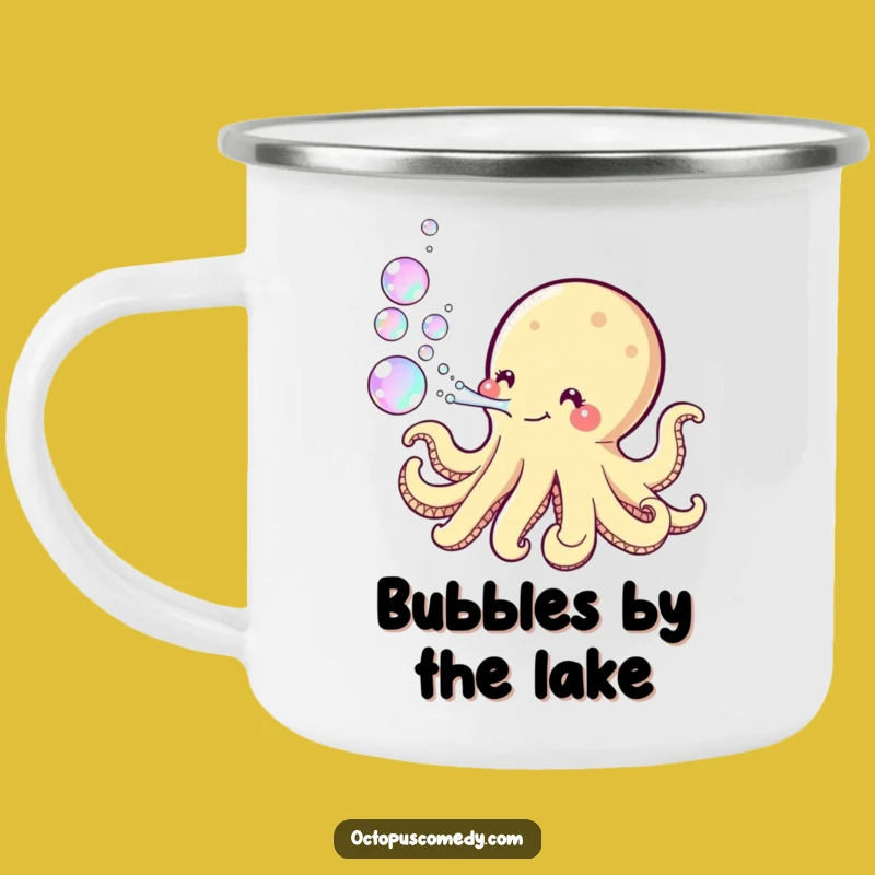 Funny Kawaii Octopus Bubble Camping Mug: Playful Sips with Outdoor Charm!