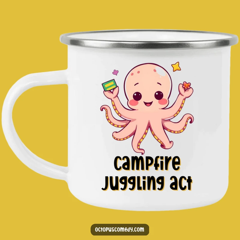 Funny Kawaii Octopus Juggling Camping Mug: Adventure and Dexterity in Every Sip