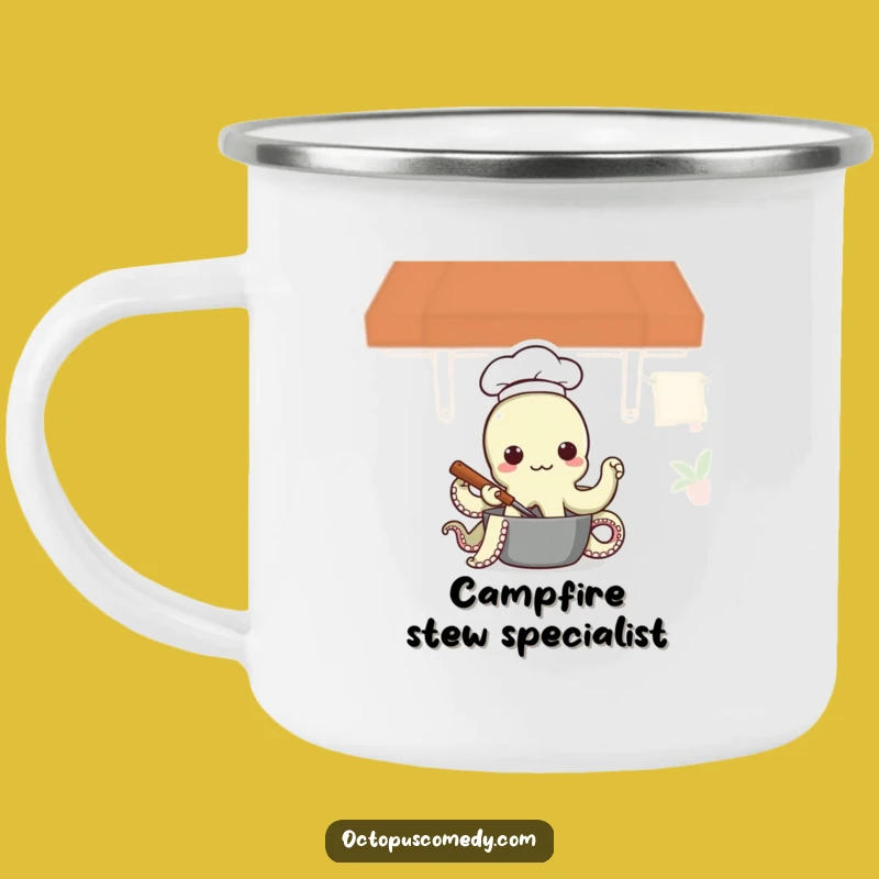 Funny Octopus Chef Camping Mug: Adventure Fuel with Culinary Humor, Ideal Funny Gift