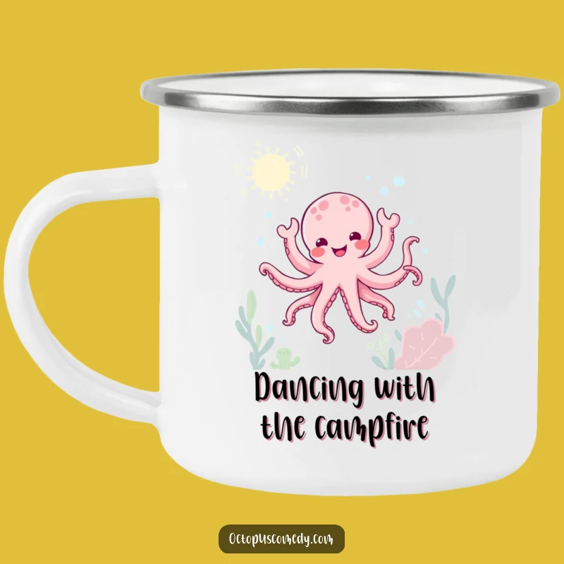Durable Funny Kawaii Octopus Camping Mug, Joyful Outdoor Gift