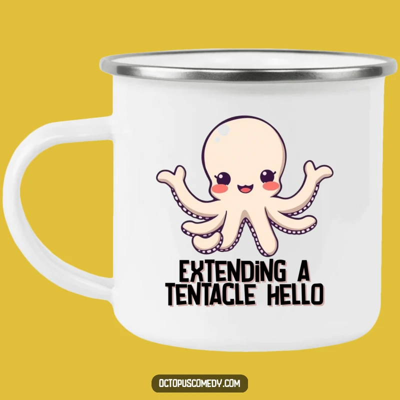 Durable Funny Kawaii Octopus Camping Mug, Friendly Outdoor Gift