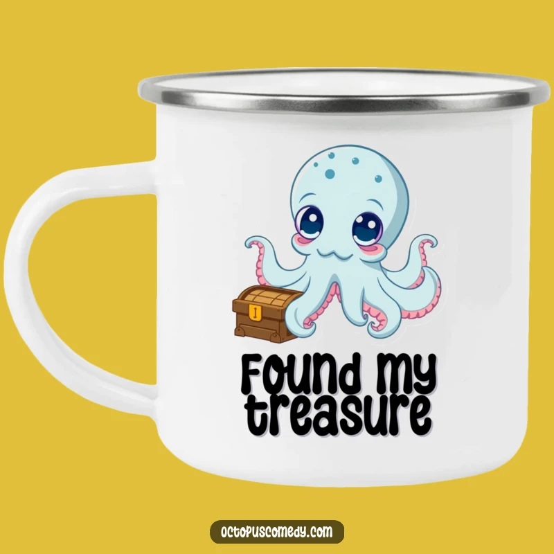 Funny Curious Octopus Treasure Chest Camping Mug - Adventure Fuel