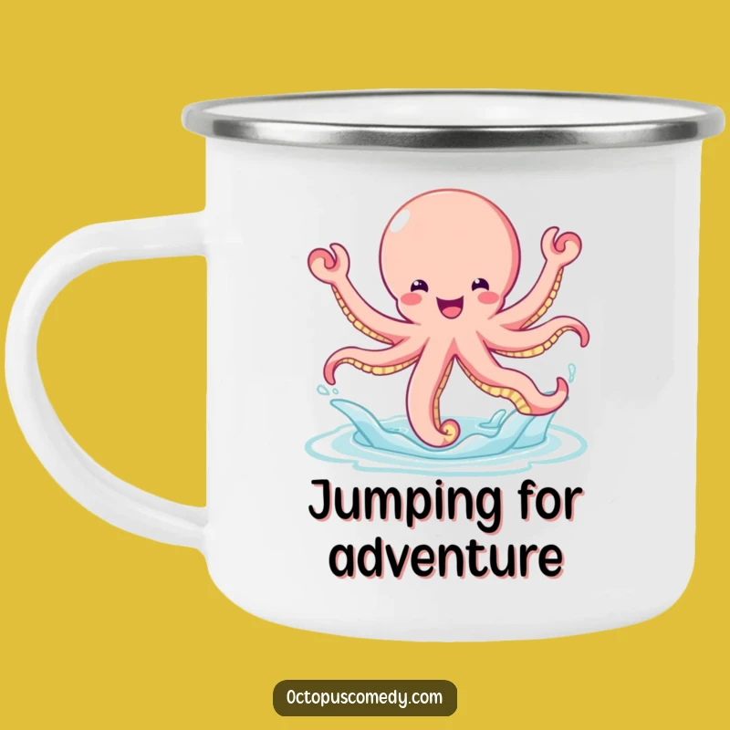 Funny Bouncy Octopus Camping Mug: Durable & Energetic Outdoor Gift