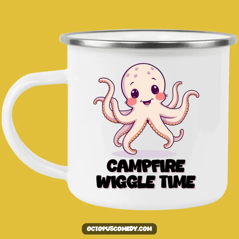 Funny Dancing Octopus Camping Mug: Outdoor Jig Fun, Silly Tentacles, Gift