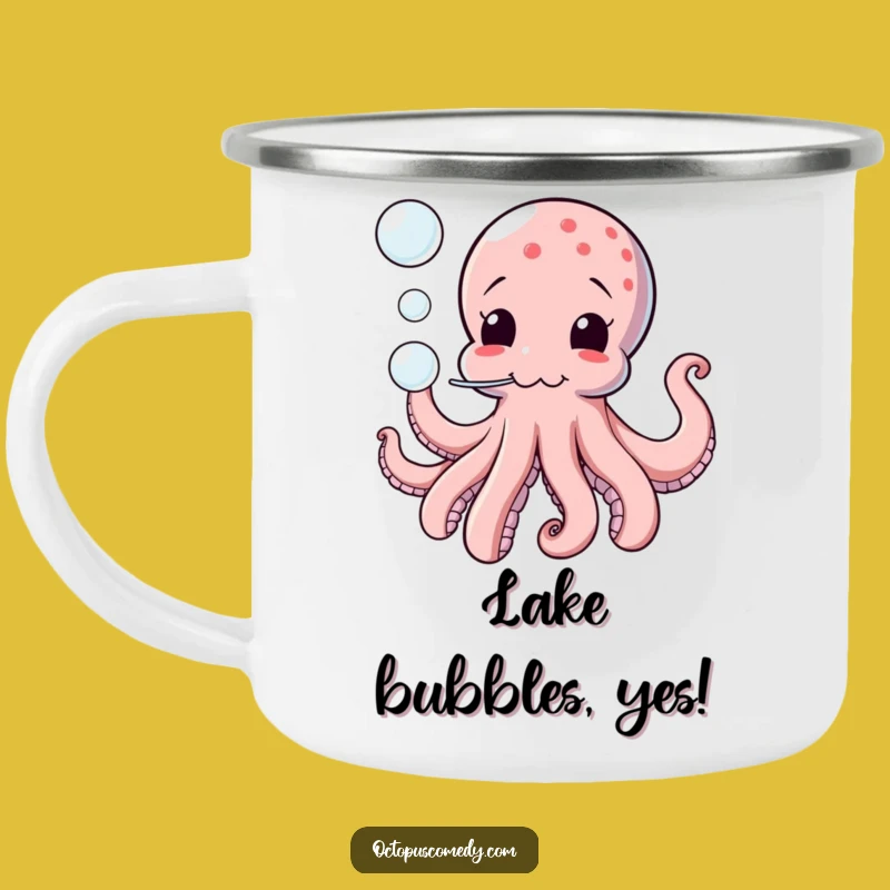 Funny Octopus Bubbles Camping Mug: Comical Adventures