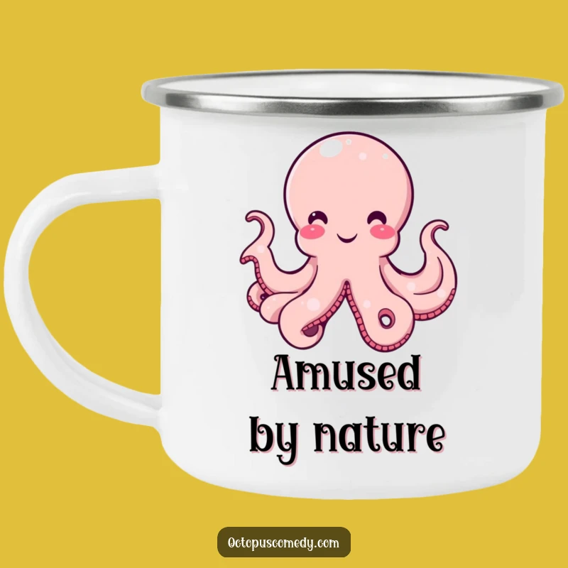 Funny Octopus Camping Mug, Amused Cephalopod Drinkware, Hilarious Tentacle Outdoor Gift