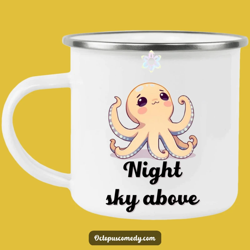 Funny Octopus Camping Mug: Bioluminescent Wonder - Outdoor Gift