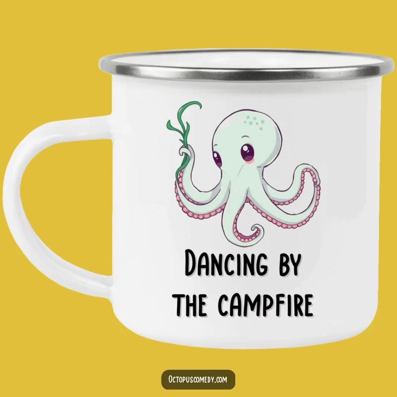 Funny Octopus Camping Mug - Seaweed Dancer Cup - Outdoor Art Gift