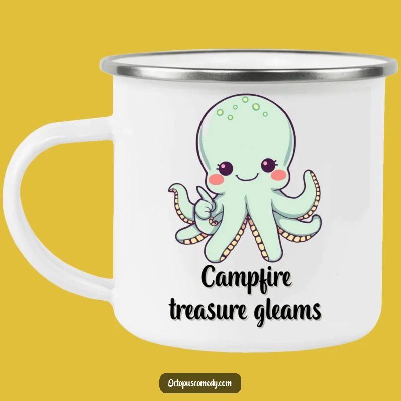 Funny Octopus Pearl Camp Mug - Adventure & Discovery!