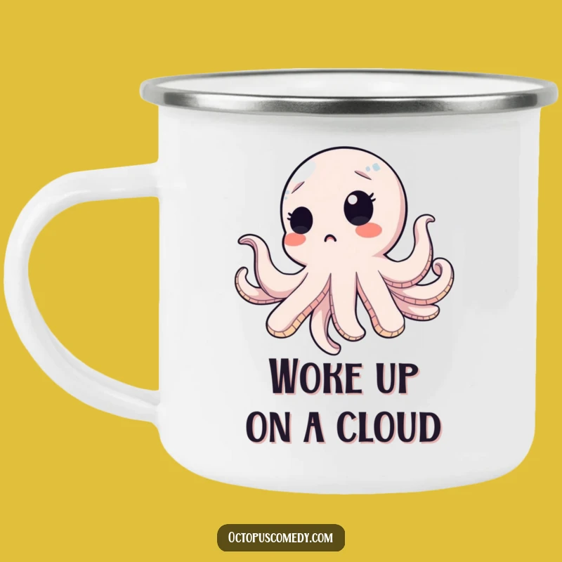 Funny Surprised Octopus Camping Mug: Unexpected Outdoor Cheer