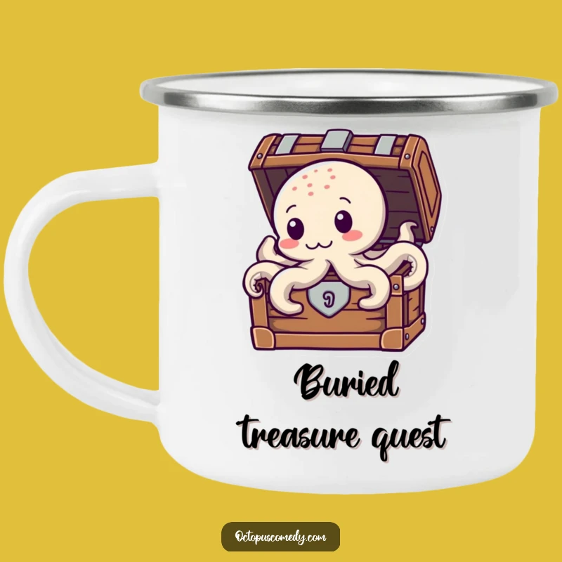 Funny Treasure Octopus Camping Mug: Adventure Brews, Whimsical Funny Gift