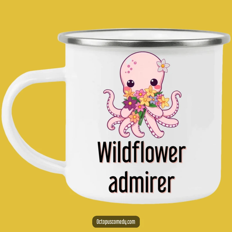 Kawaii Octopus Flower Camping Mug: Sweet Sips, Adorable Funny Gift