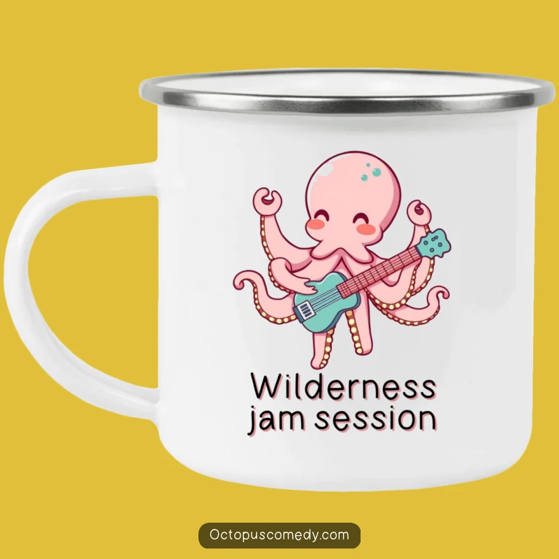 Musical Octopus Camping Mug: Funny Harmony for Outdoor Adventures