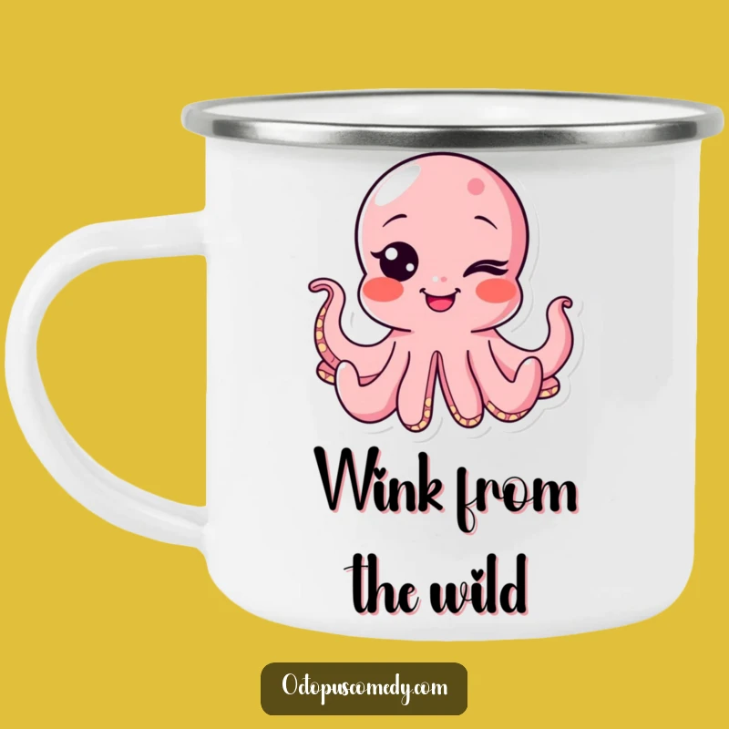 Funny Wink Octopus Camping Mug: Adventure with a Playful Companion