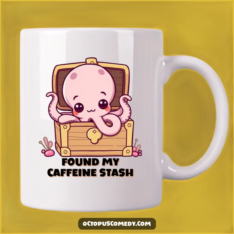 Funny Octopus Treasure Hunter Mug: Curious Eyes Peek, Perfect Humorous Gift