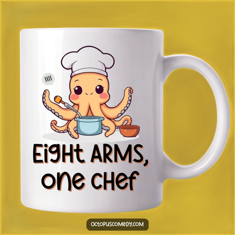 Funny Chef Octopus Mug - Culinary Master Gift for Food Lovers