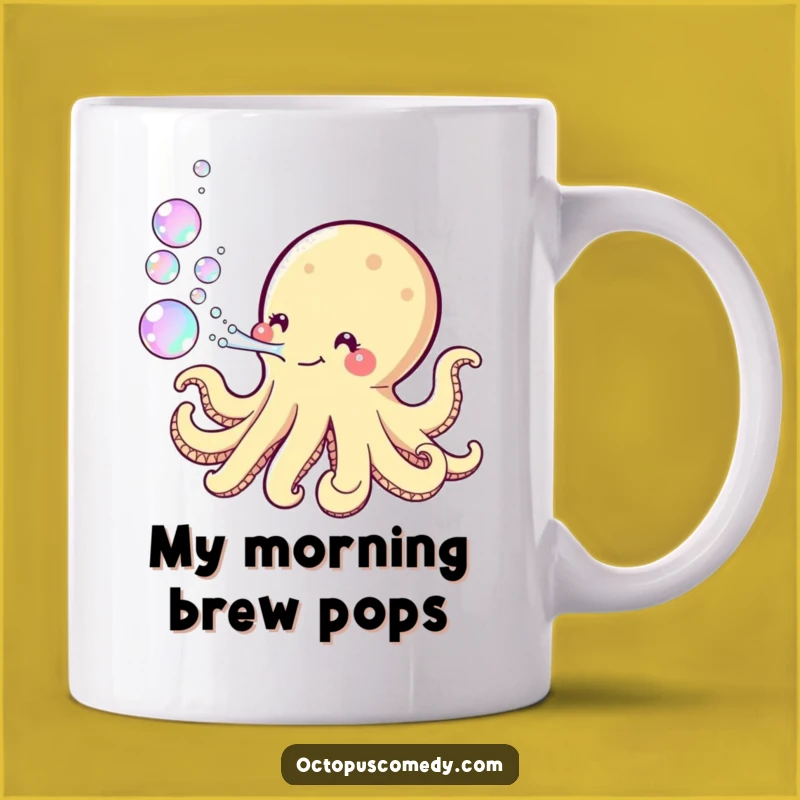 Funny Kawaii Octopus Bubble Mug: Blow Smiles with This Playful Design Gift!
