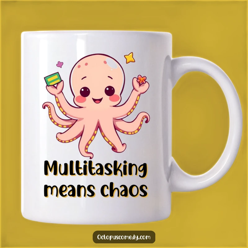 Funny Kawaii Octopus Juggling Mug: A Whimsical Gift for Multitaskers