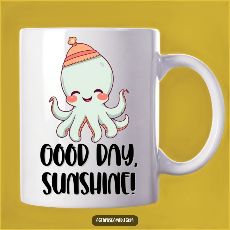 Funny Octopus Hat Giggle Mug: Adorable Cephalopod Humor Gift for Hat Lovers