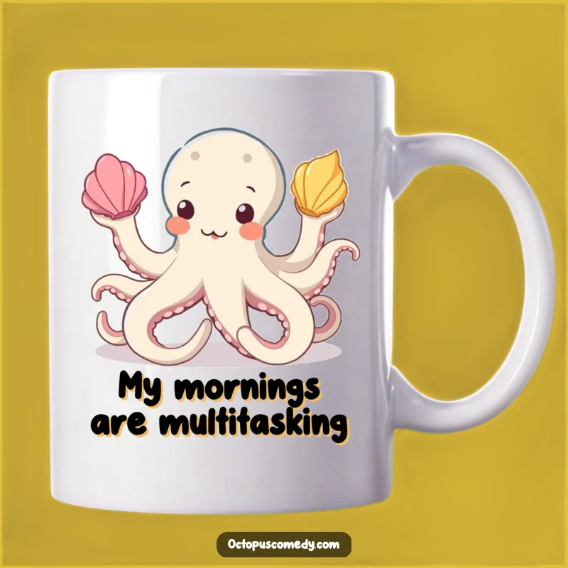 Funny Octopus Juggling Seashells Mug: A Hilarious Gift for Ocean Lovers