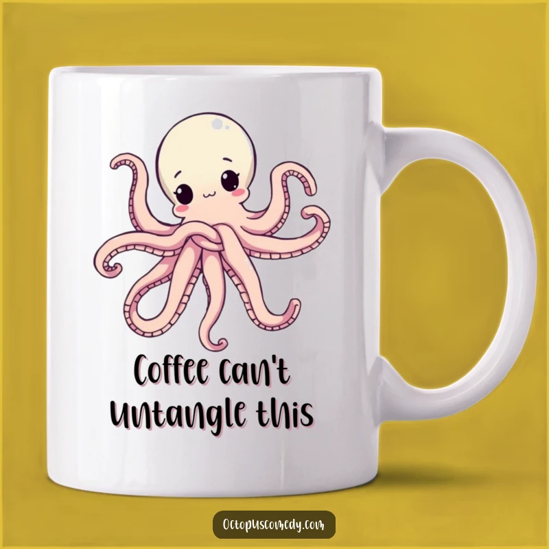 Funny Octopus Knot Mug - Hilarious Struggle Gift for Busy People