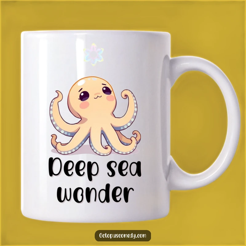 Funny Octopus Mug: Wonder at Bioluminescence, Magical Deep Sea Gift