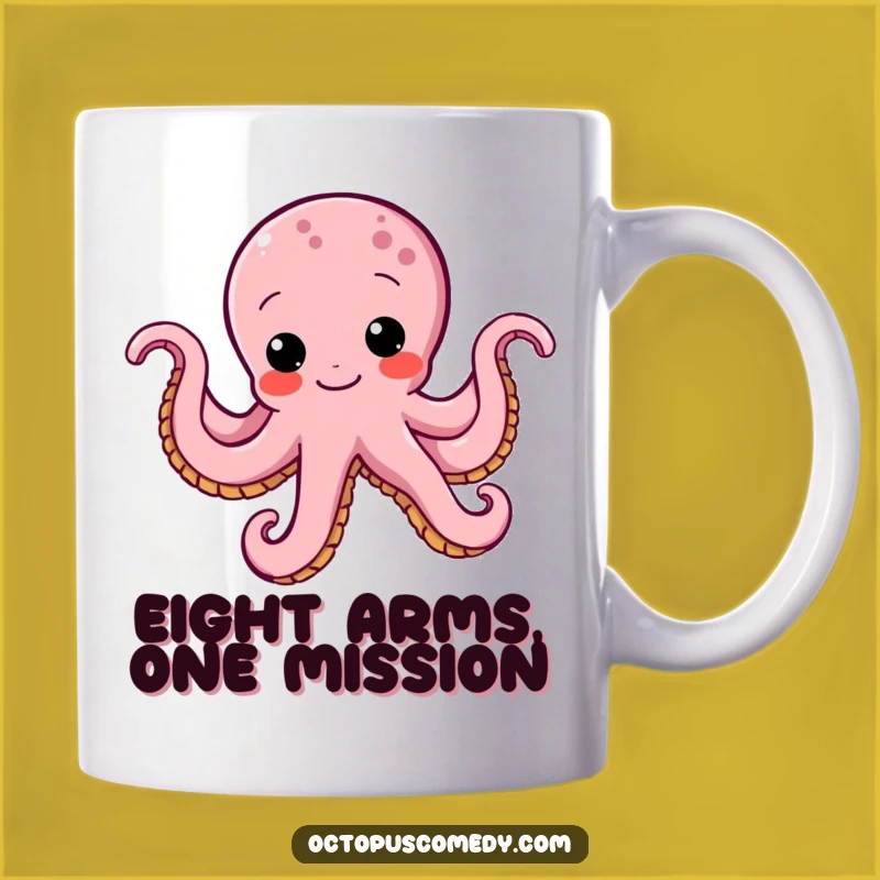 Funny Octopus Wiggle Mug: Determined Sea Creature Gift for Ocean Lovers