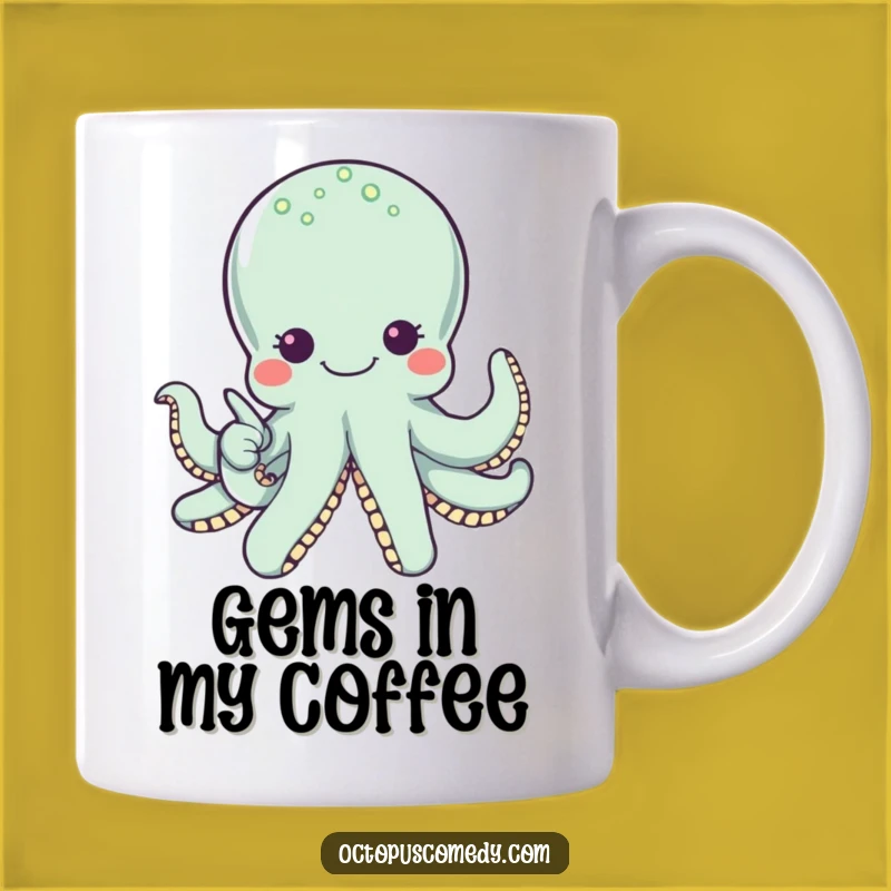 Funny Octopus Pearl Finder Mug - Wide-Eyed Wonder Gift