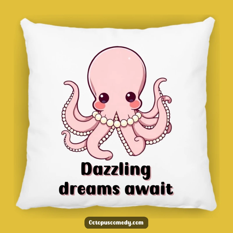 Elegant Octopus Pearl Pillow: Sophisticated Home Accent