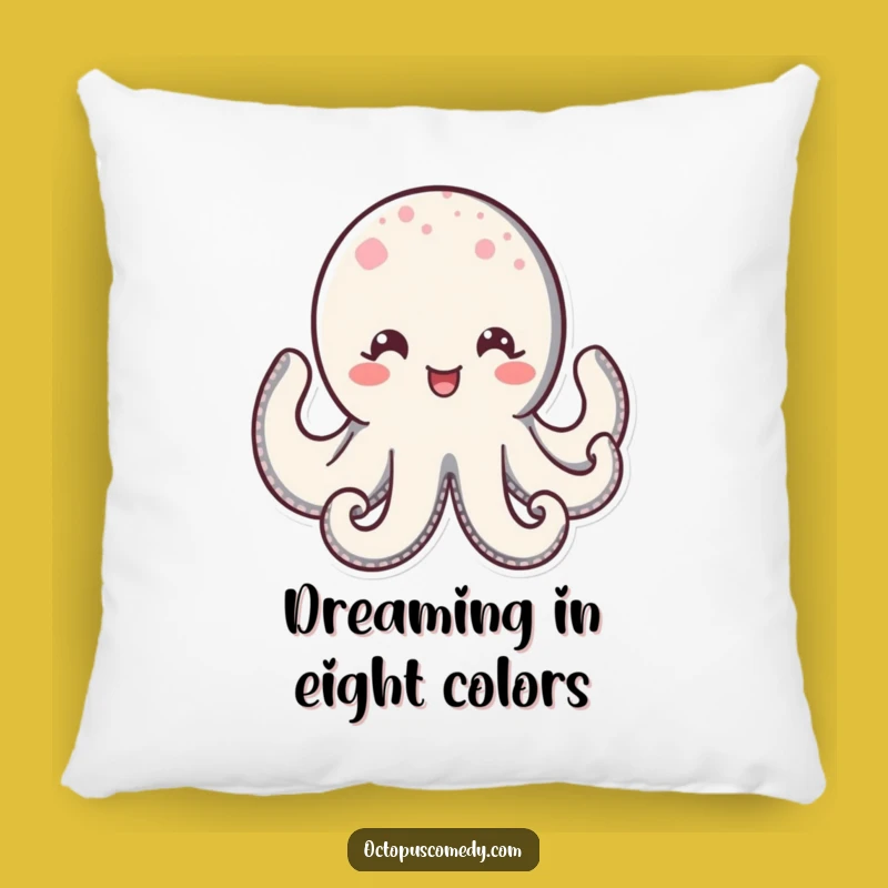 Funny Kawaii Octopus Pillow: Cuddle Up with a Happy, Sparkling Smile!