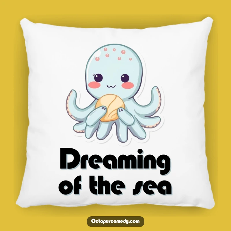 Funny Kawaii Octopus Pillow: Cozy Shy Seashell Decor