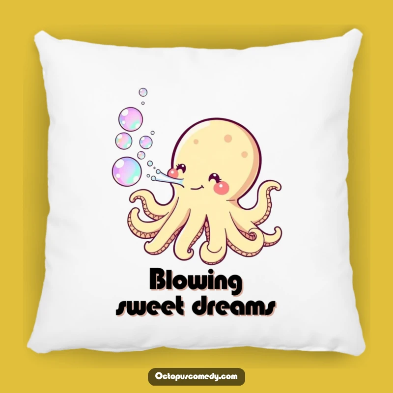 Funny Kawaii Octopus Bubble Pillow: Snuggle Up with Playful Iridescent Fun!