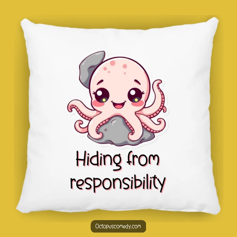 Funny Octopus Pillow: Cozy Comfort with Peeking Happy Eyes