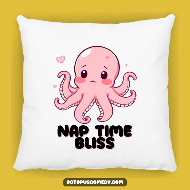 Funny Surprised Octopus Pillow: Cozy Blushing Comfort, Great Funny Gift