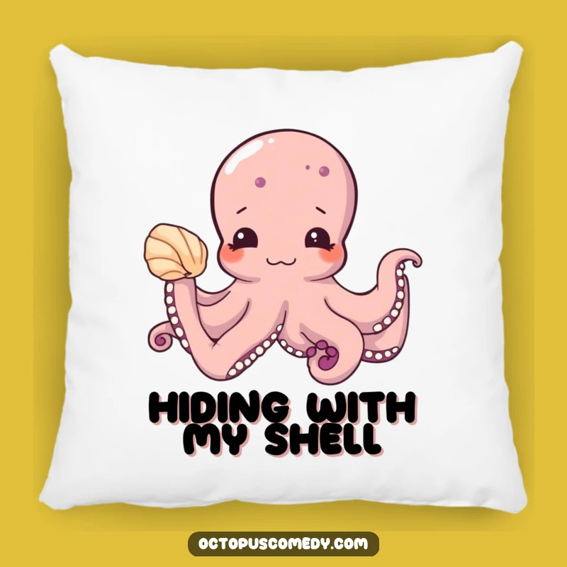 Funny Shy Octopus Pillow - Cozy Comfort & Cute Ocean Decor Gift