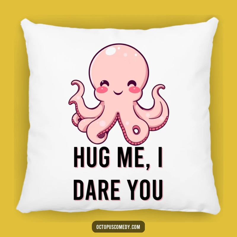 Funny Octopus Pillow, Amused Cephalopod Cushion, Hilarious Tentacle Comfort Gift